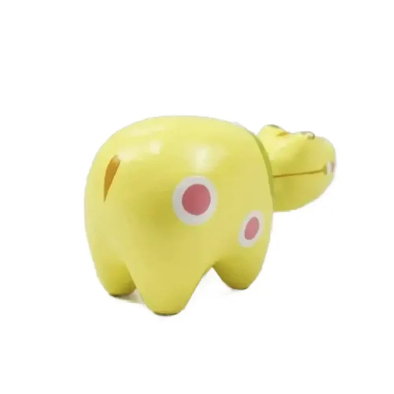 Akabeko Yellow Dango Lucky Cow Figurine Handcrafted Toy Ornament