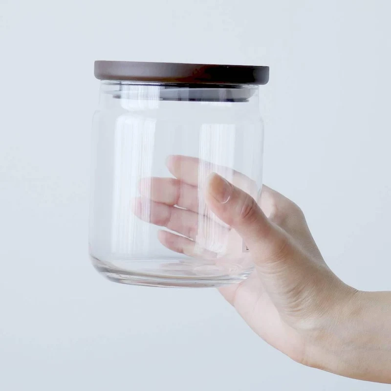 Aderia Stackable Glass Canister Medium Kitchen Storage Container 680ml