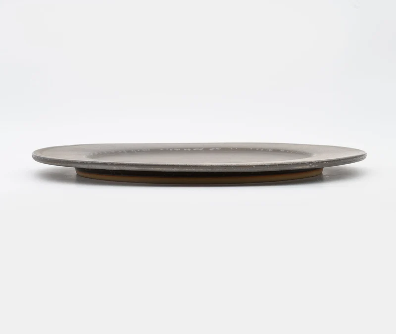 Glazed Stoneware Plate Medium - Black