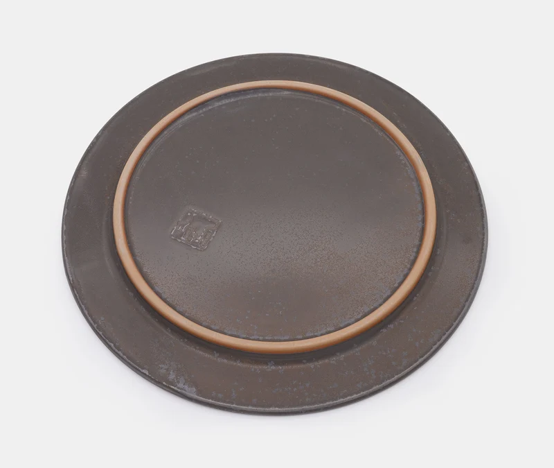 Glazed Stoneware Plate Medium - Black