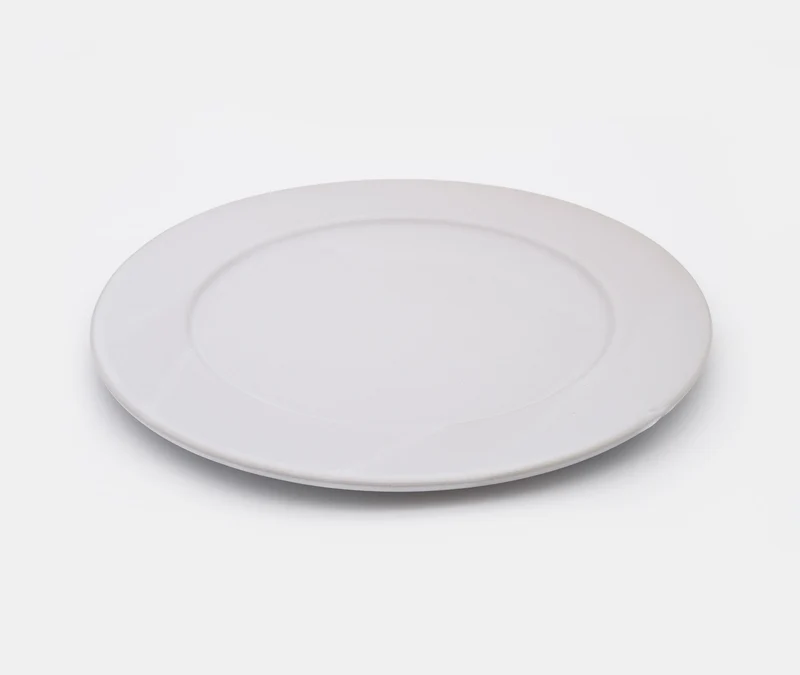 Glazed Stoneware Plate Medium - White