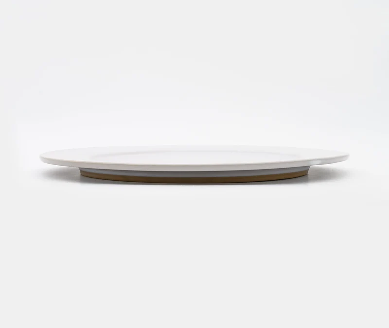Glazed Stoneware Plate Medium - White
