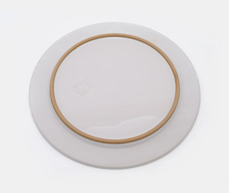 Glazed Stoneware Plate Medium - White