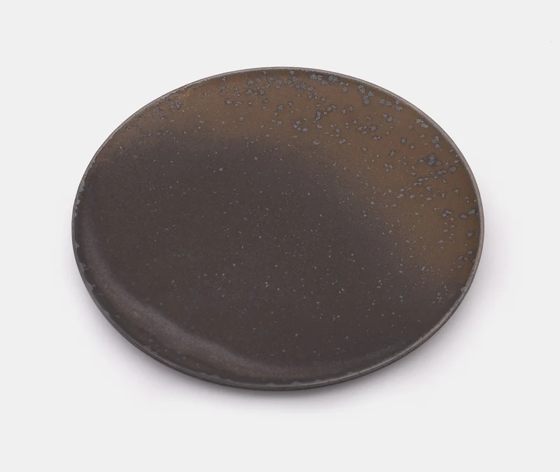 Glazed Stoneware Plate Small - Black