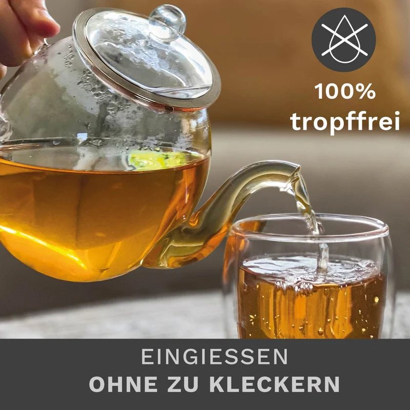 Glas Teekanne "hoch" 1,5L