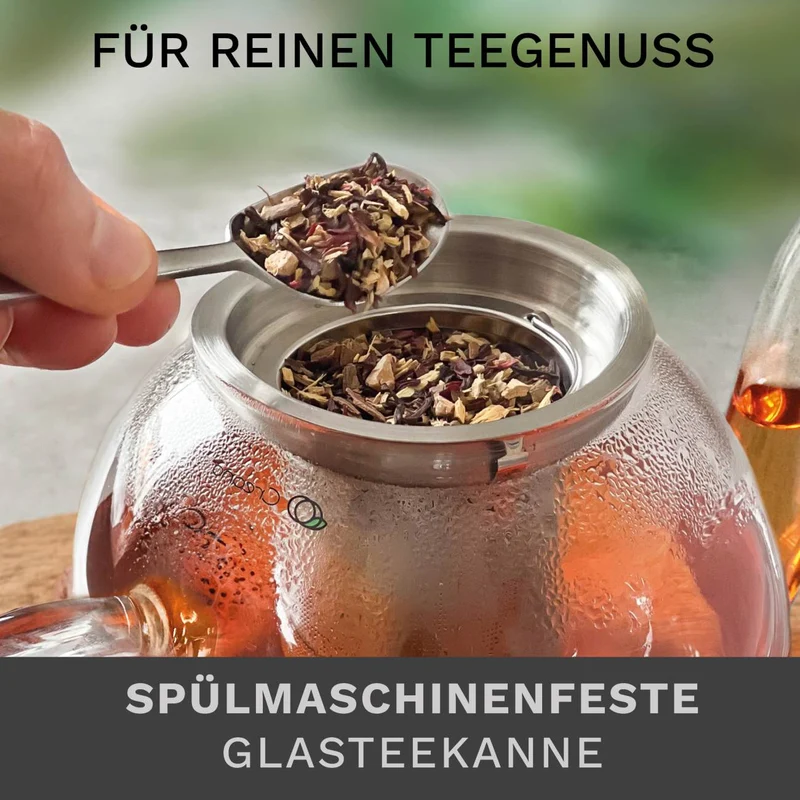 Glas Teekanne "hoch" 1,5L
