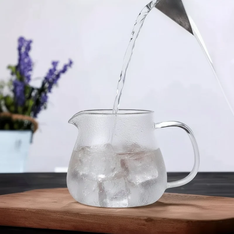 Große Glas-Teekanne mit Edelstahl-Filterdeckel