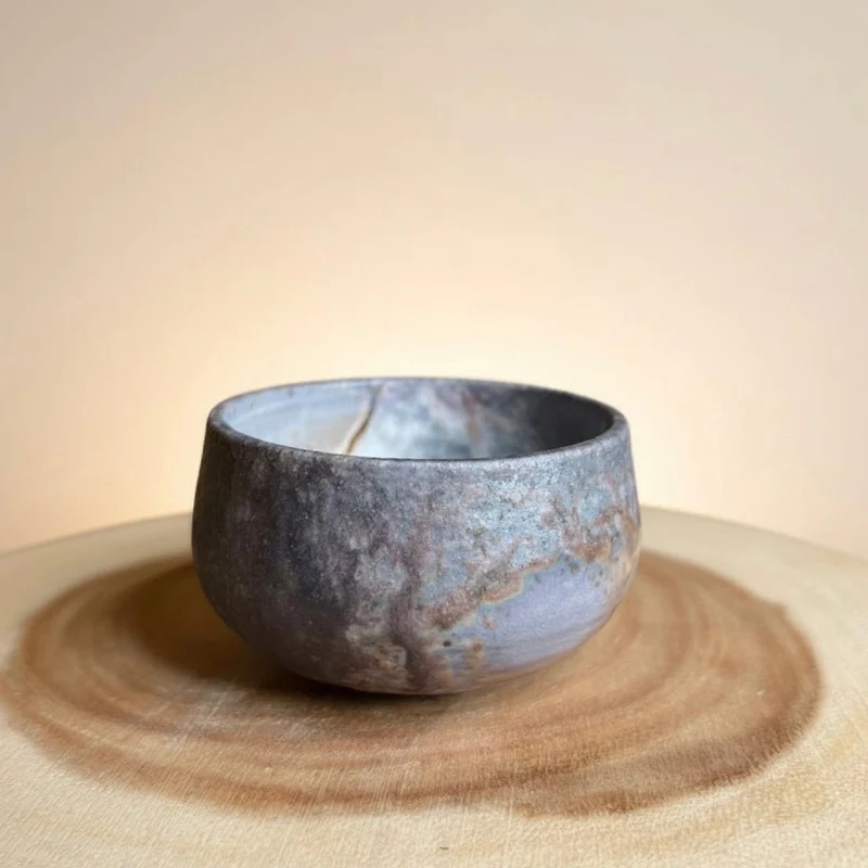 Kollektion von Teetassen aus holzgebranntem Porzellan aus Jingdezhen