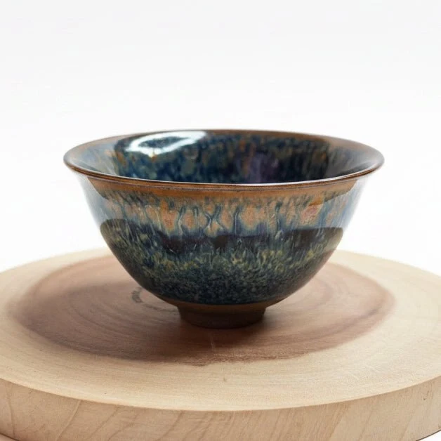 Kyoyaki Tenmoku Japanische handgefertigte Teetassen-Kollektion