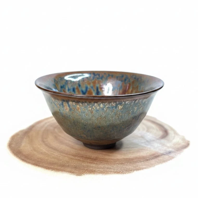 Kyoyaki Tenmoku Japanische handgefertigte Teetassen-Kollektion