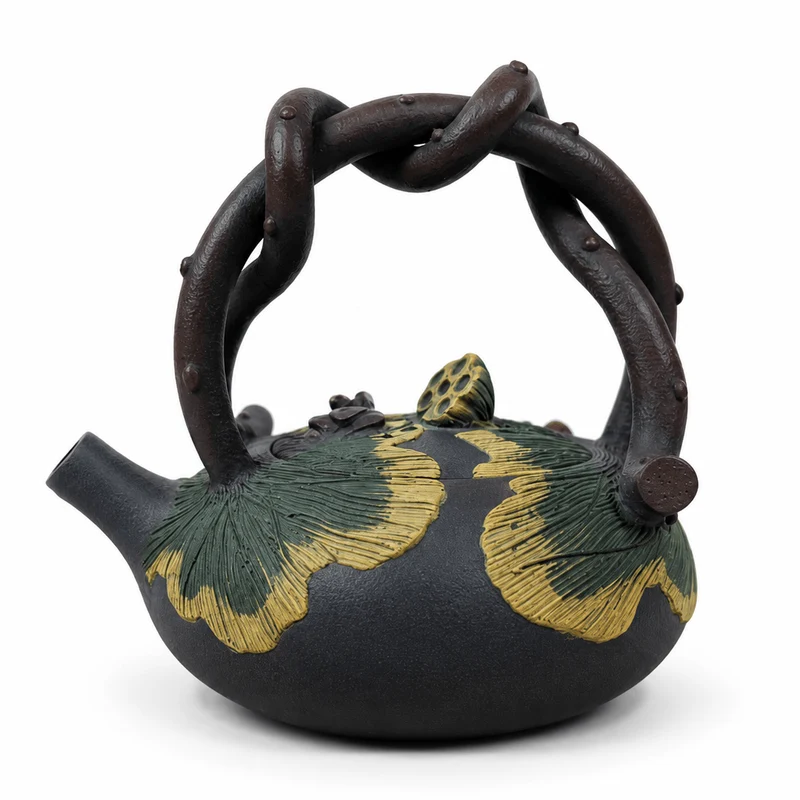 Lotus Vine Harmony-Meisterhandgefertigte Jianshui-Teekanne