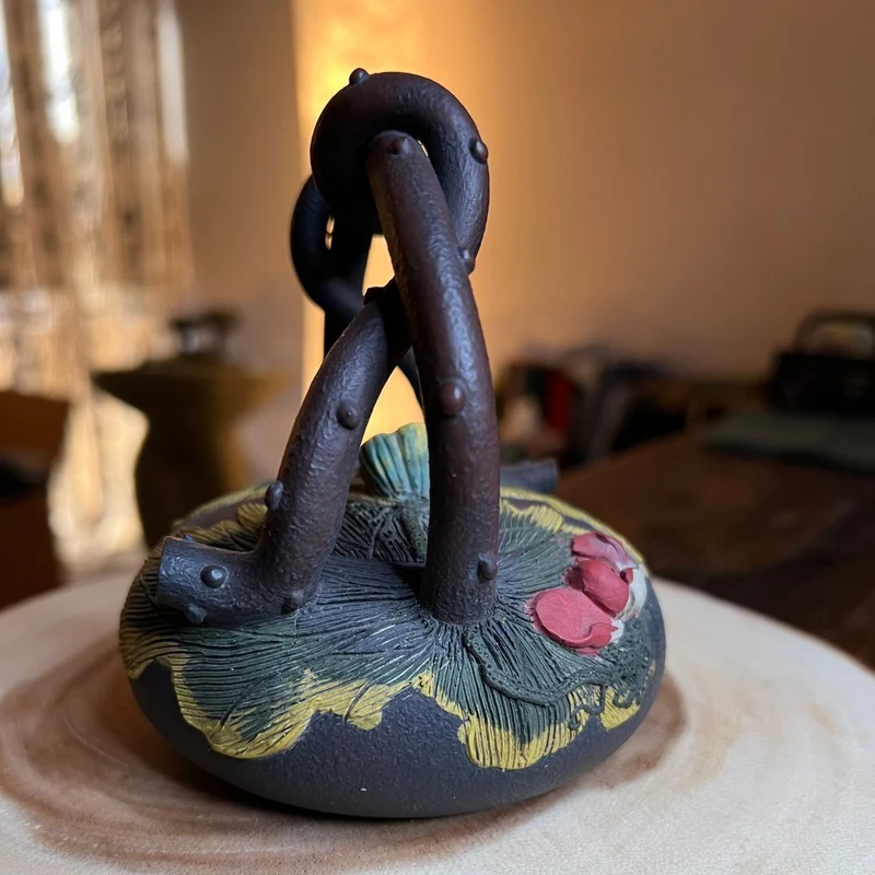 Lotus Vine Harmony-Meisterhandgefertigte Jianshui-Teekanne