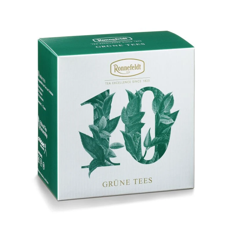 Tee Probierbox Grüne Tees – 10 Sorten lose Tees im Päckchen