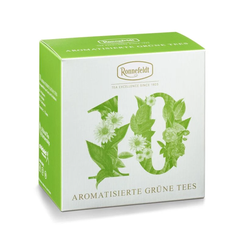 Tee Probierbox Aromatisierte Grüne Tees – 10 lose Teeproben