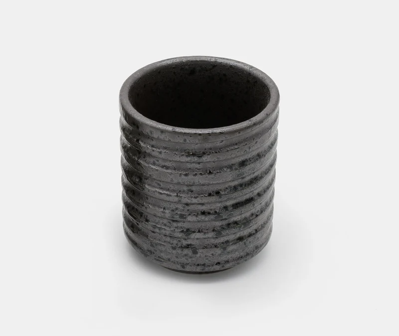 Black Kezuriuzu Glazed Cup - Large