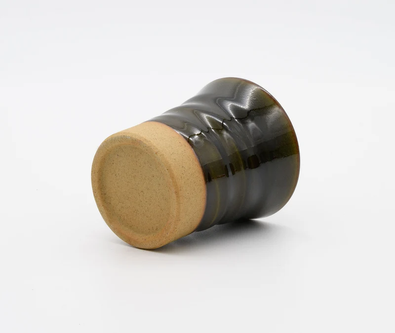 Oribe Glazed Bamboo Cup