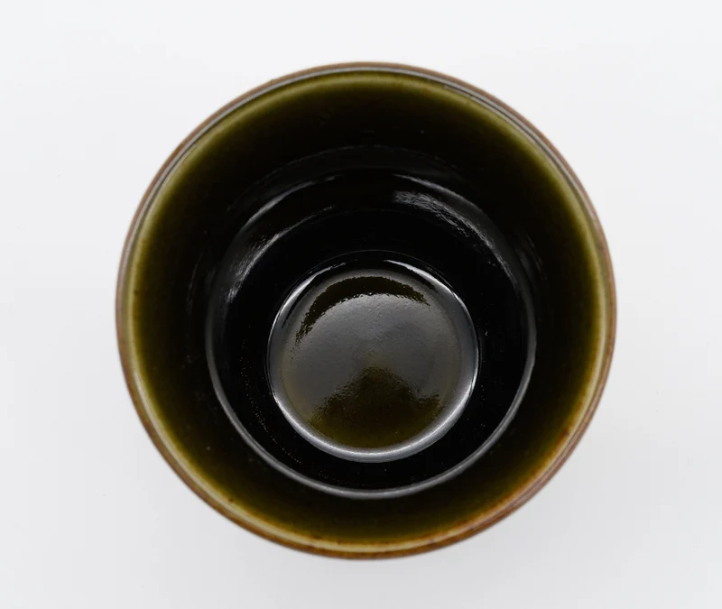 Oribe Glazed Bamboo Cup