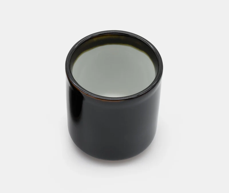 Small Black Kuro Ame Glazed Cup
