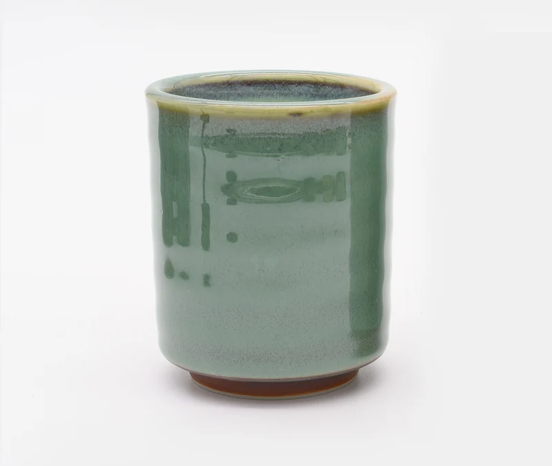Aoi Green Glaze Ceramic Cup - Pair