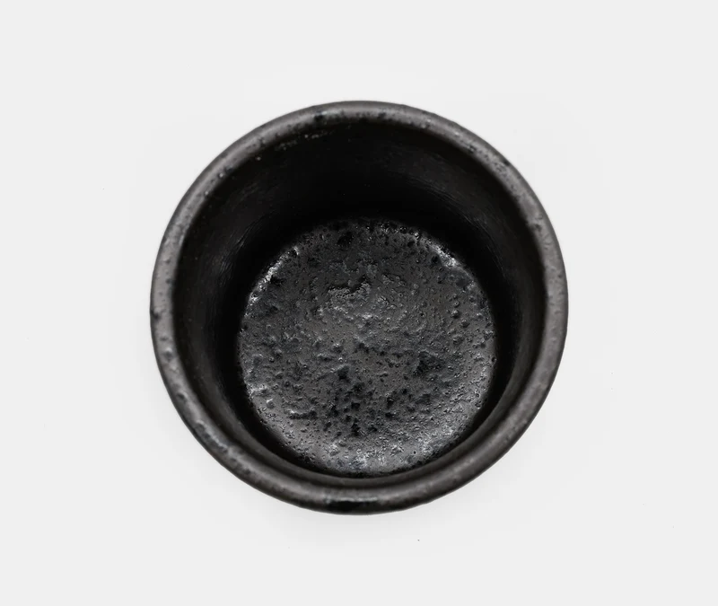 Black Kezuriuzu Glazed Cup Large - Pair