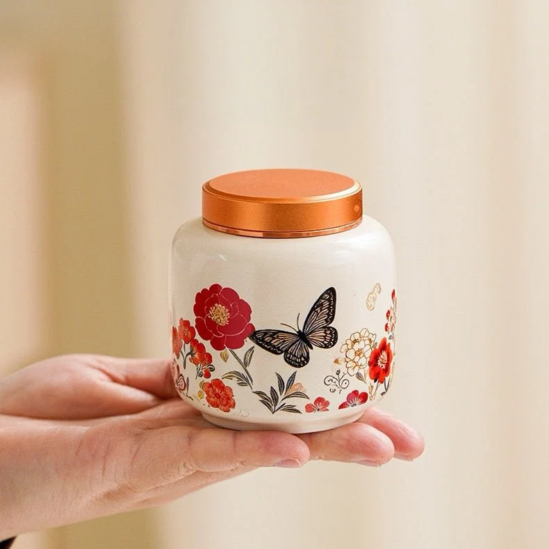 Tragbares Reise-Gongfu-Tee-Set „Schmetterling Garten“