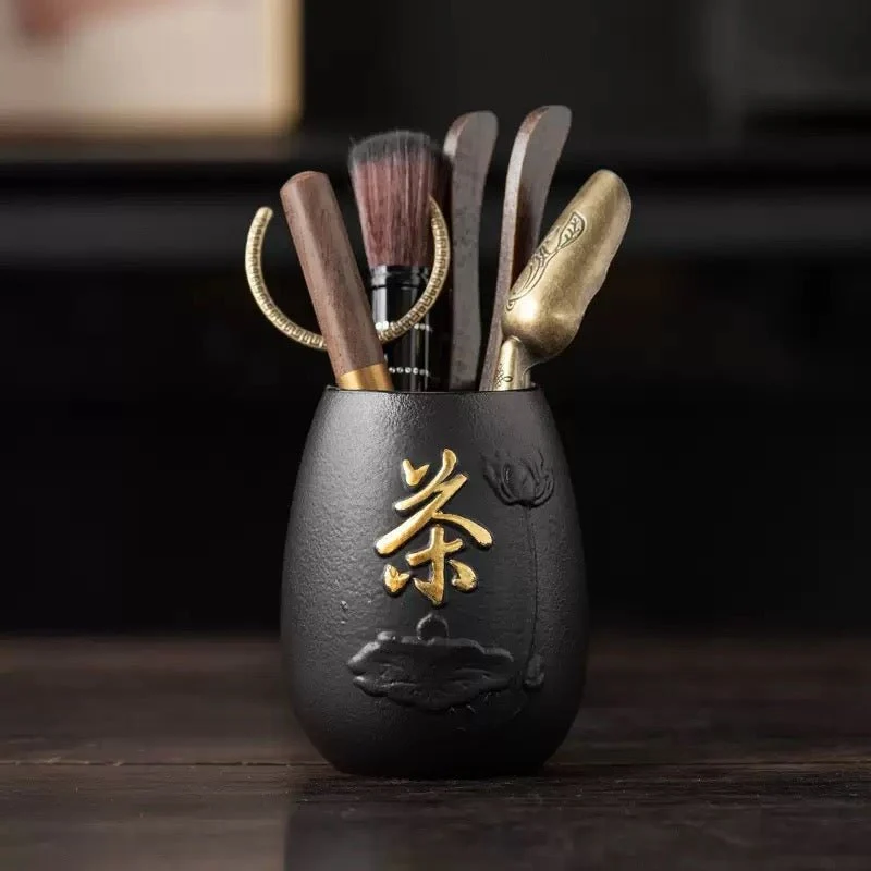 Gongfu-Teezeremonie-Werkzeugset mit Tonhalter