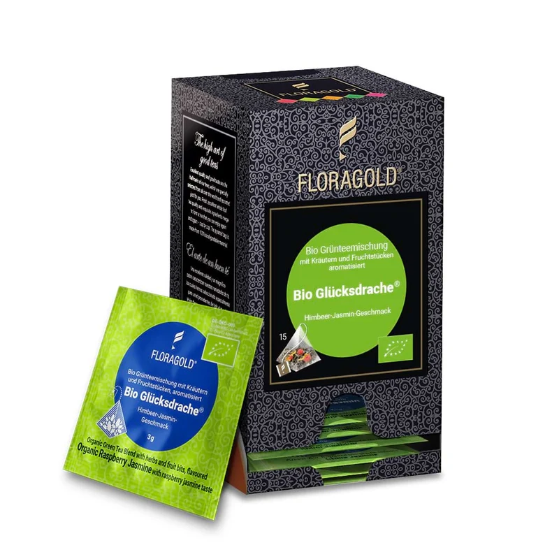 Bio Glücksdrache® – Floragold® Pyramidenbeutel