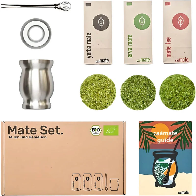 Mate Tee Set Edelstahl Becher