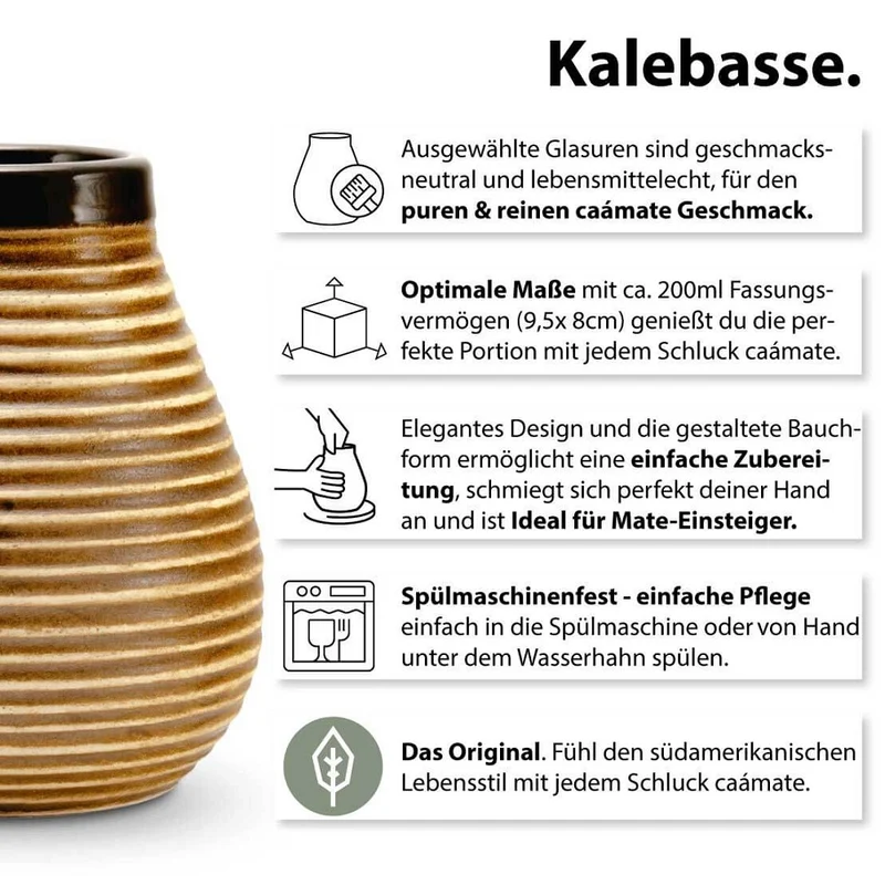 Mate Set Becher Keramik
