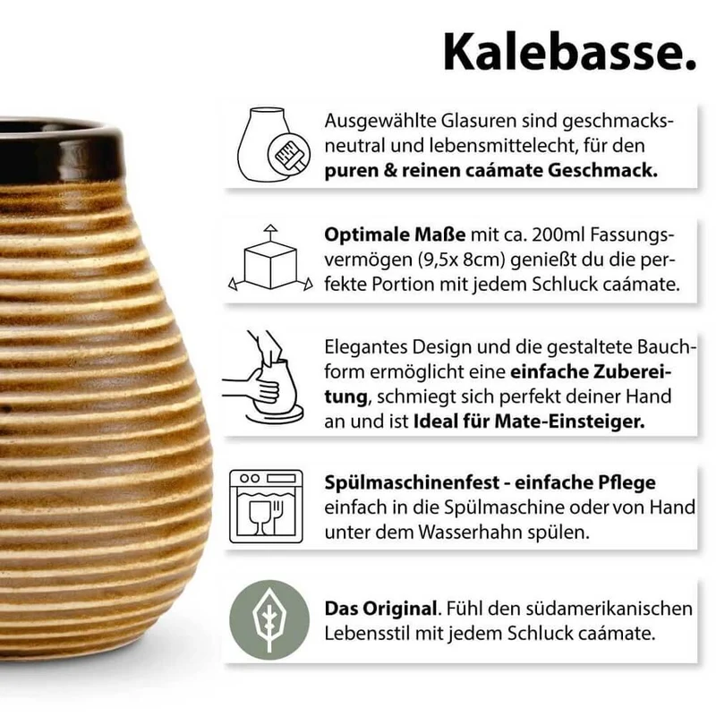 Mate Set Becher Keramik