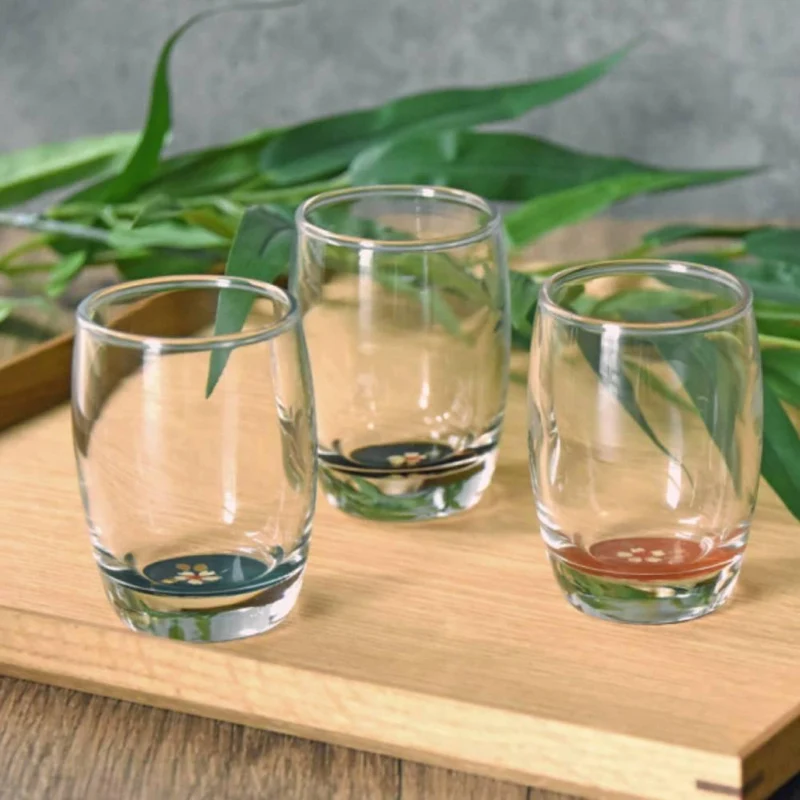 Isuke Shot Glass Sake Cup Lacquered Sakura Cherry Blossom Design