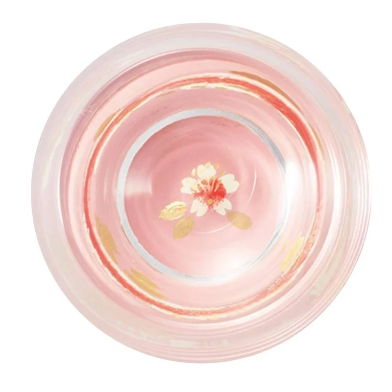 Isuke Shot Glass Sake Cup Lacquered Sakura Cherry Blossom Design