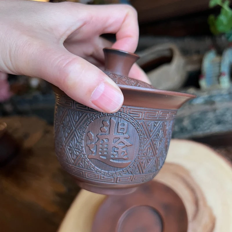 Dynastie-Emblem – Jianshui Handgefertigte traditionelle Gaiwan