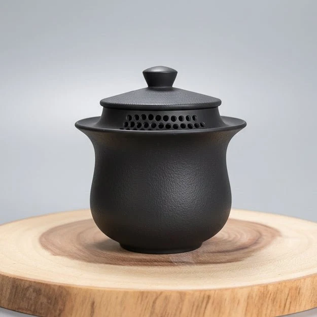 Jianshui Handgefertigte Gaiwan aus schwarzem Ton, einfach zu bedienen