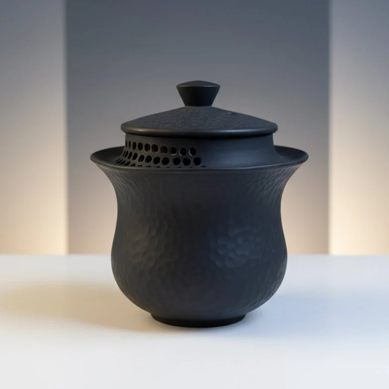 Jianshui Handgefertigte Gaiwan aus schwarzem Ton, einfach zu bedienen