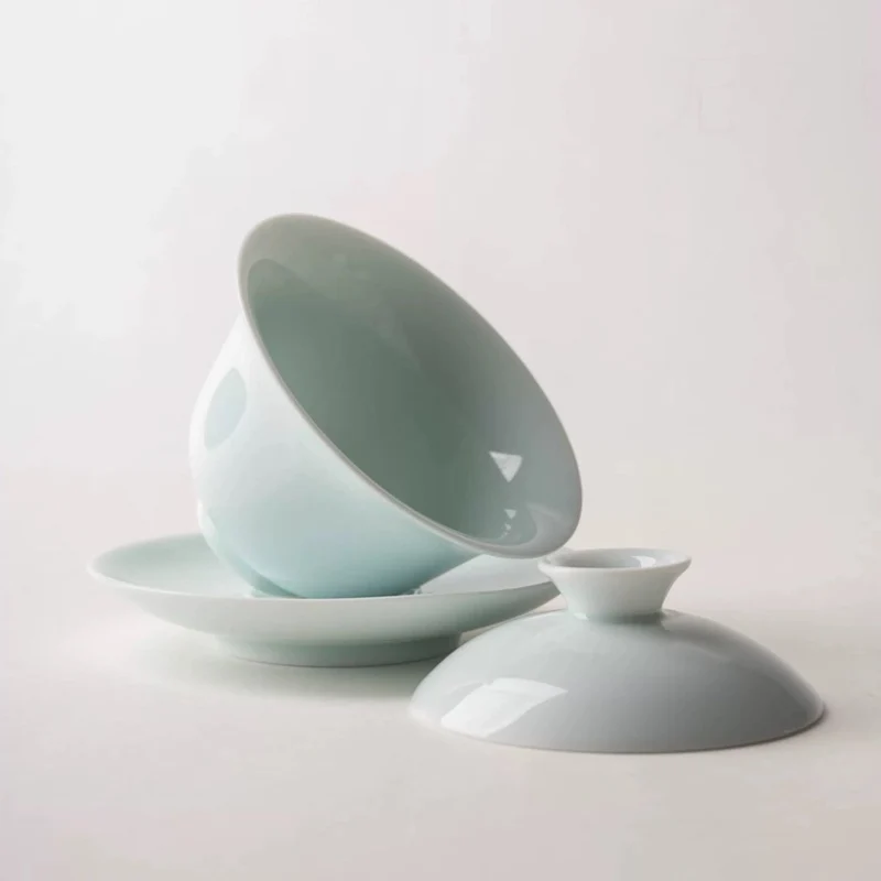 Jingdezhen Authentische „Fen Qing“ Jade Gaiwan
