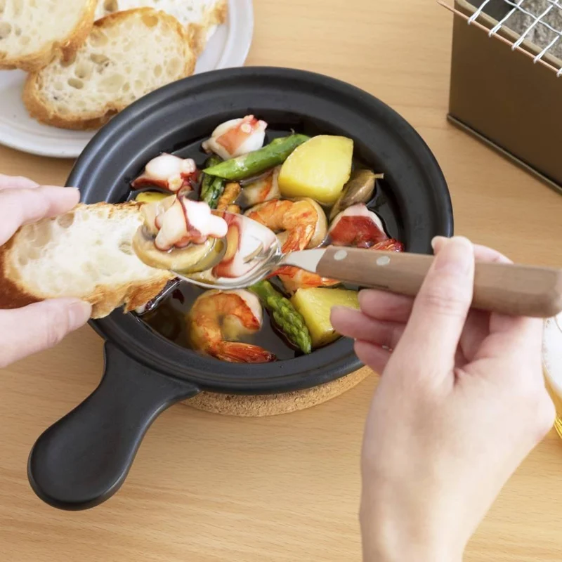 Aderia Pottery Smoker Pan With Glass Dome Lid & Wood Chips
