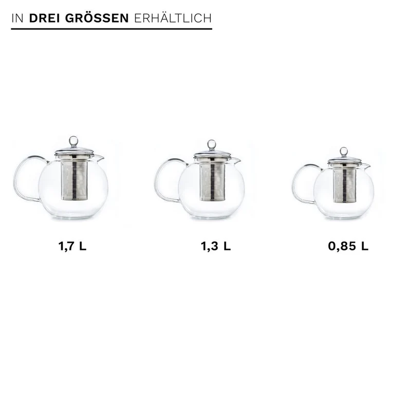 Glas Teekanne "Schnabel" 0,85 Liter
