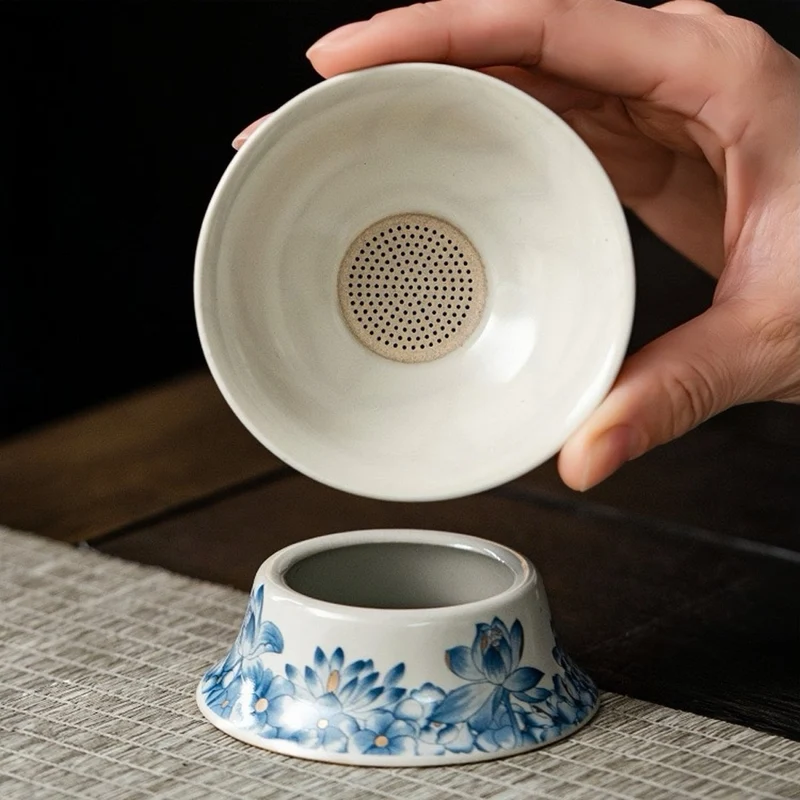 Ru Kiln Handgefertigtes komplettes Zeremonielles Gongfu Reise-Teeset