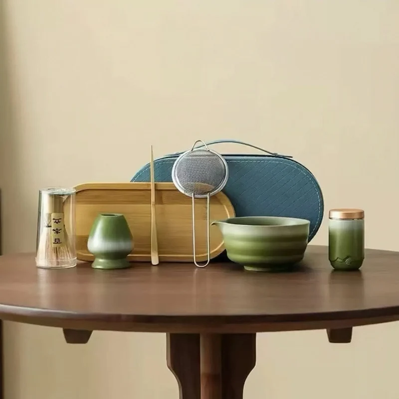 Sunrise Gradient Matcha Reiseset mit erstklassigem zeremoniellem Matcha