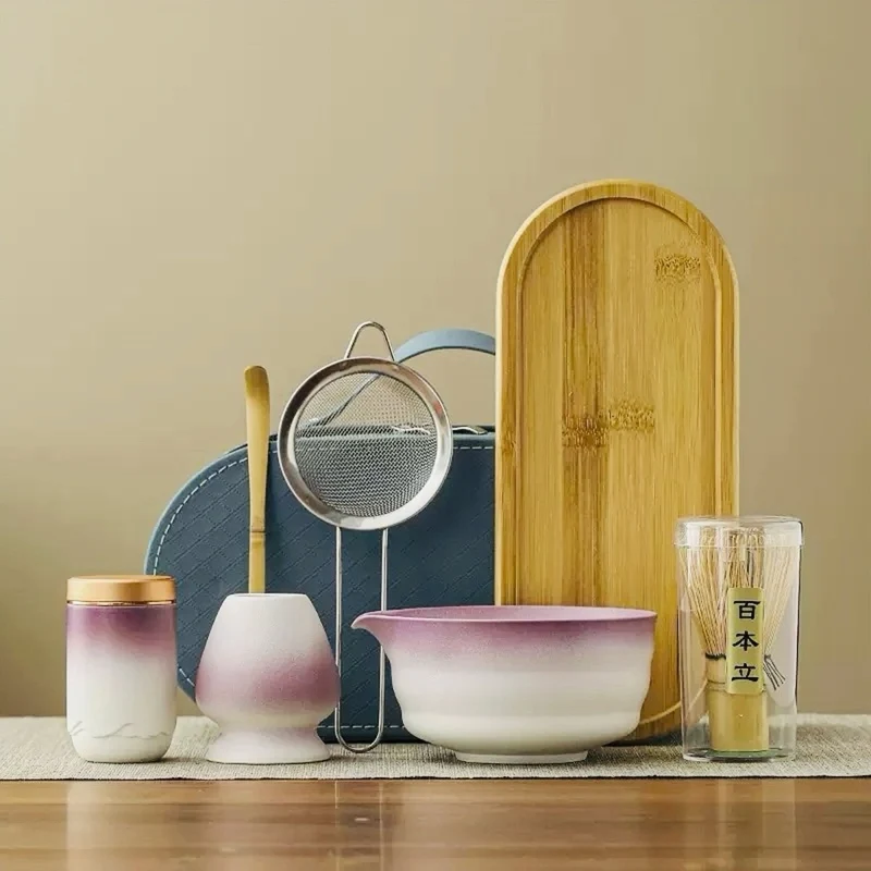 Sunrise Gradient Matcha Reiseset mit erstklassigem zeremoniellem Matcha