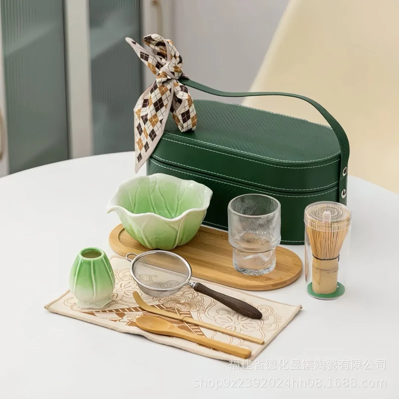 Sunrise Gradient Matcha Reiseset mit erstklassigem zeremoniellem Matcha