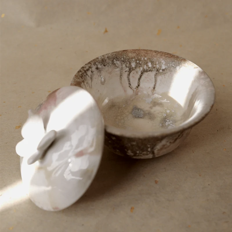 Holzbefeuerter handgemachter Gaiwan aus Jingdezhen