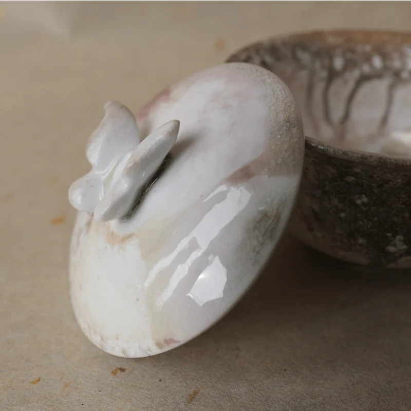 Holzbefeuerter handgemachter Gaiwan aus Jingdezhen