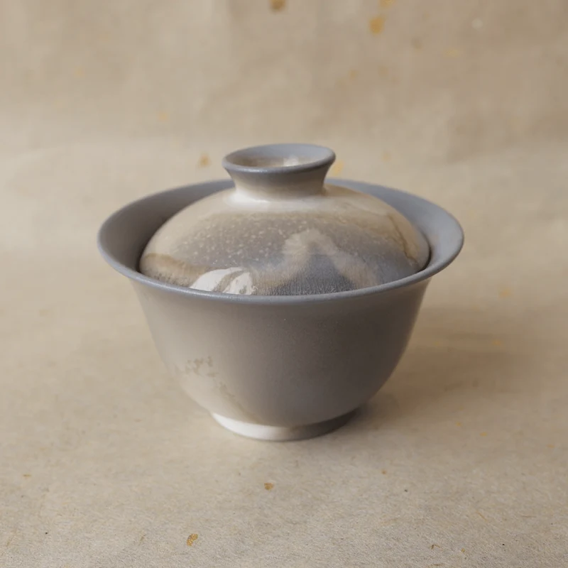 Holzbefeuerter handgemachter Gaiwan aus Jingdezhen