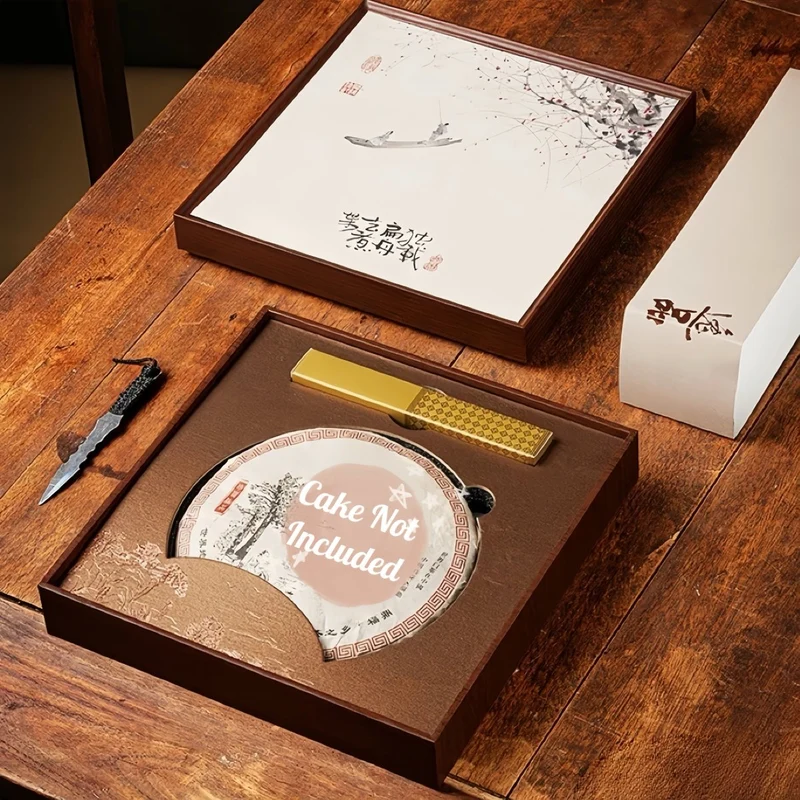 In der Holzgeschenkbox ist ein Messer enthalten (Kuchen nicht enthalten).