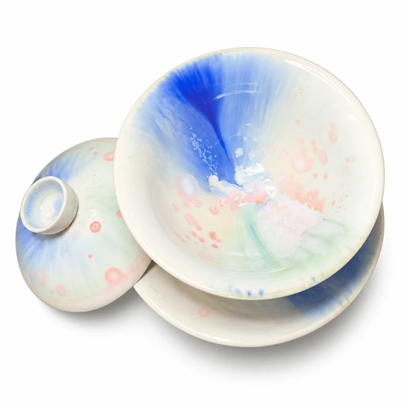 Jingdezhen-Nebel, handgefertigt, glasierter Gaiwan