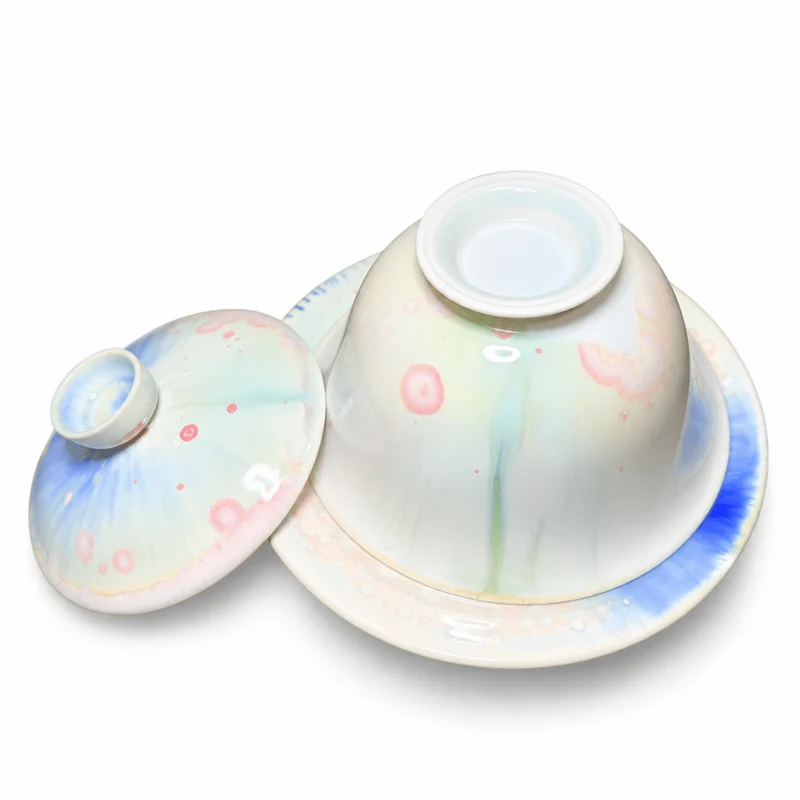 Jingdezhen-Nebel, handgefertigt, glasierter Gaiwan
