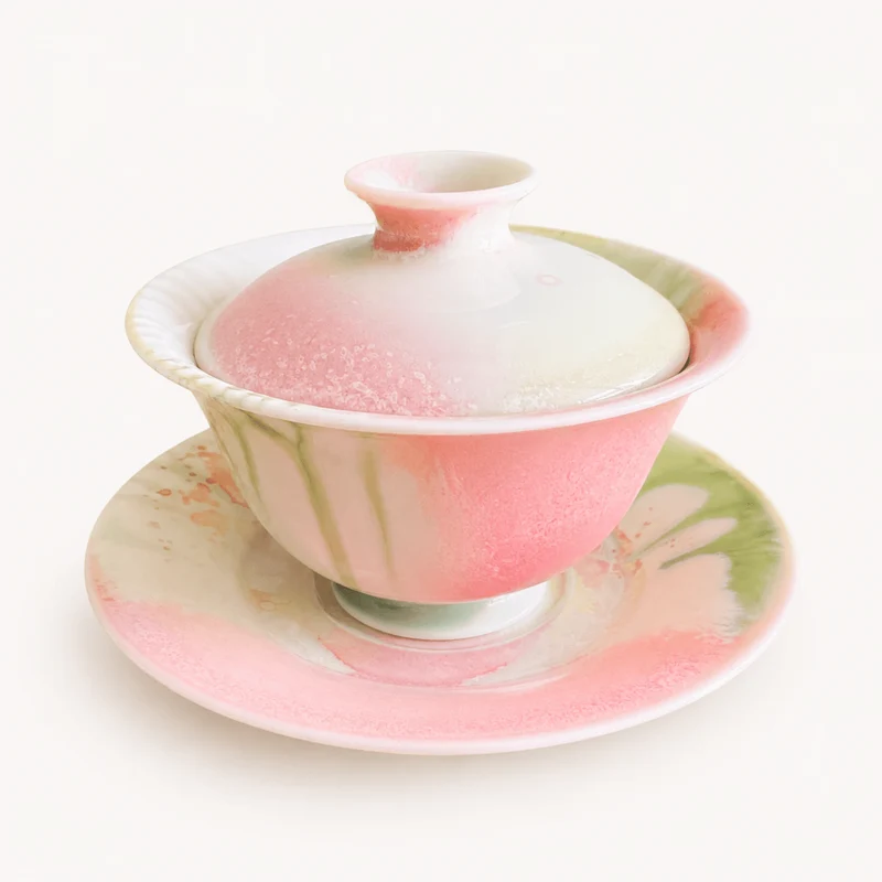 Jingdezhen-Nebel, handgefertigt, glasierter Gaiwan