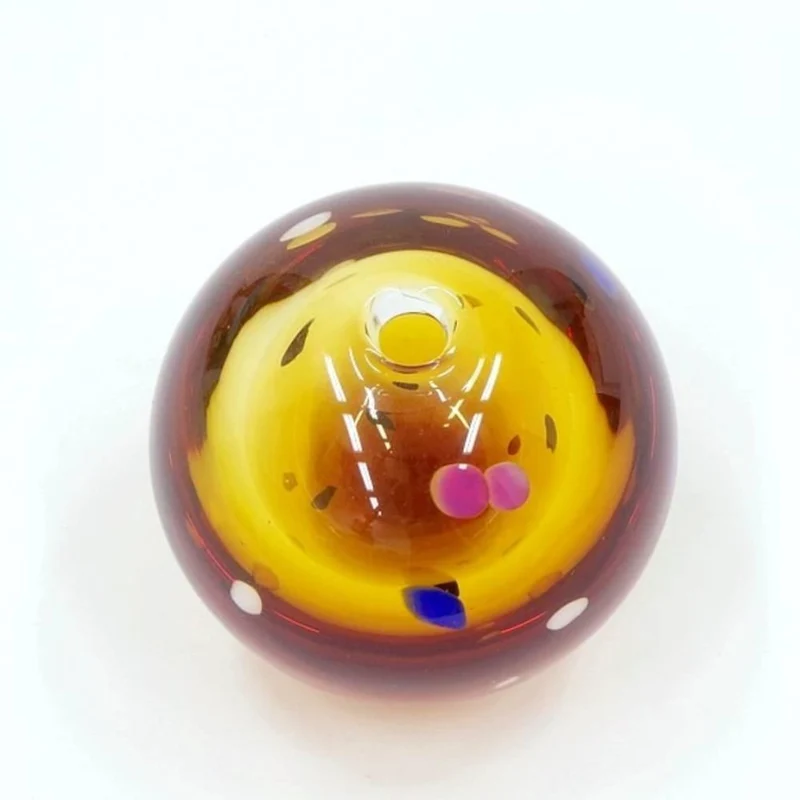 Aderia Glass Temari Ball Small Flower Vase Evening Clouds Design 65mm